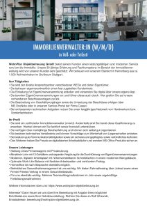 Stellenanzeige Immobilienverwalter